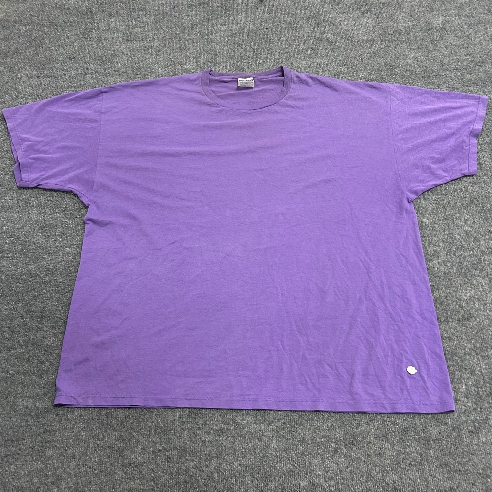 Jerzees T-Shirt Womens Size 2X Purple Short Sleeve Crew Neck Basic Made in USA